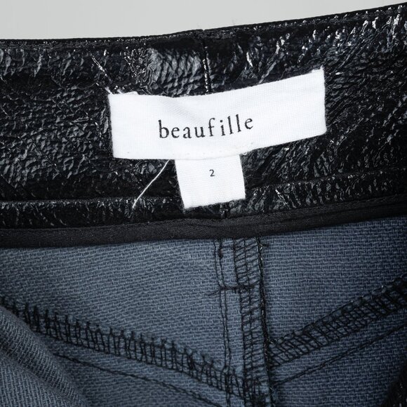 Beaufille Latona Black Patent Faux-Leather Skirt - Picture 10 of 12